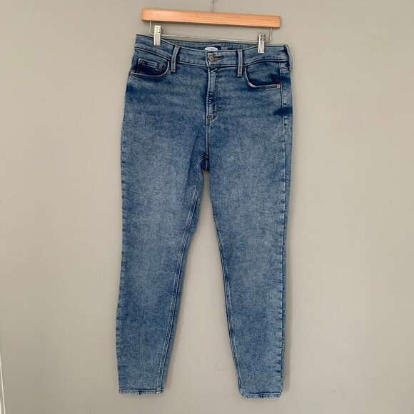 Old Navy rockstar super skinny high rise built in warm stone wash denim jeans - Picture 1 of 10